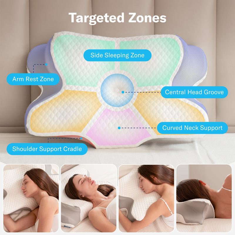 Adjustable Orthopedic Cooling Cervical Pillow for Neck & Spine Support